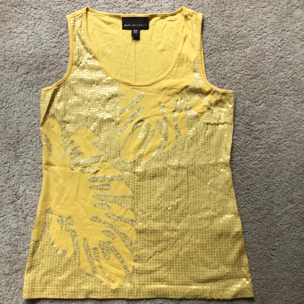 Yellow sequenced shirt